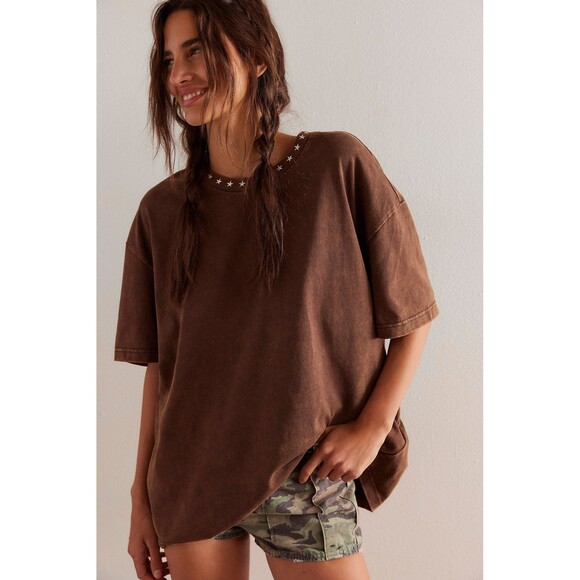 Frontier Embroidered Tee Free People SOLD OUT - Picture 3 of 12